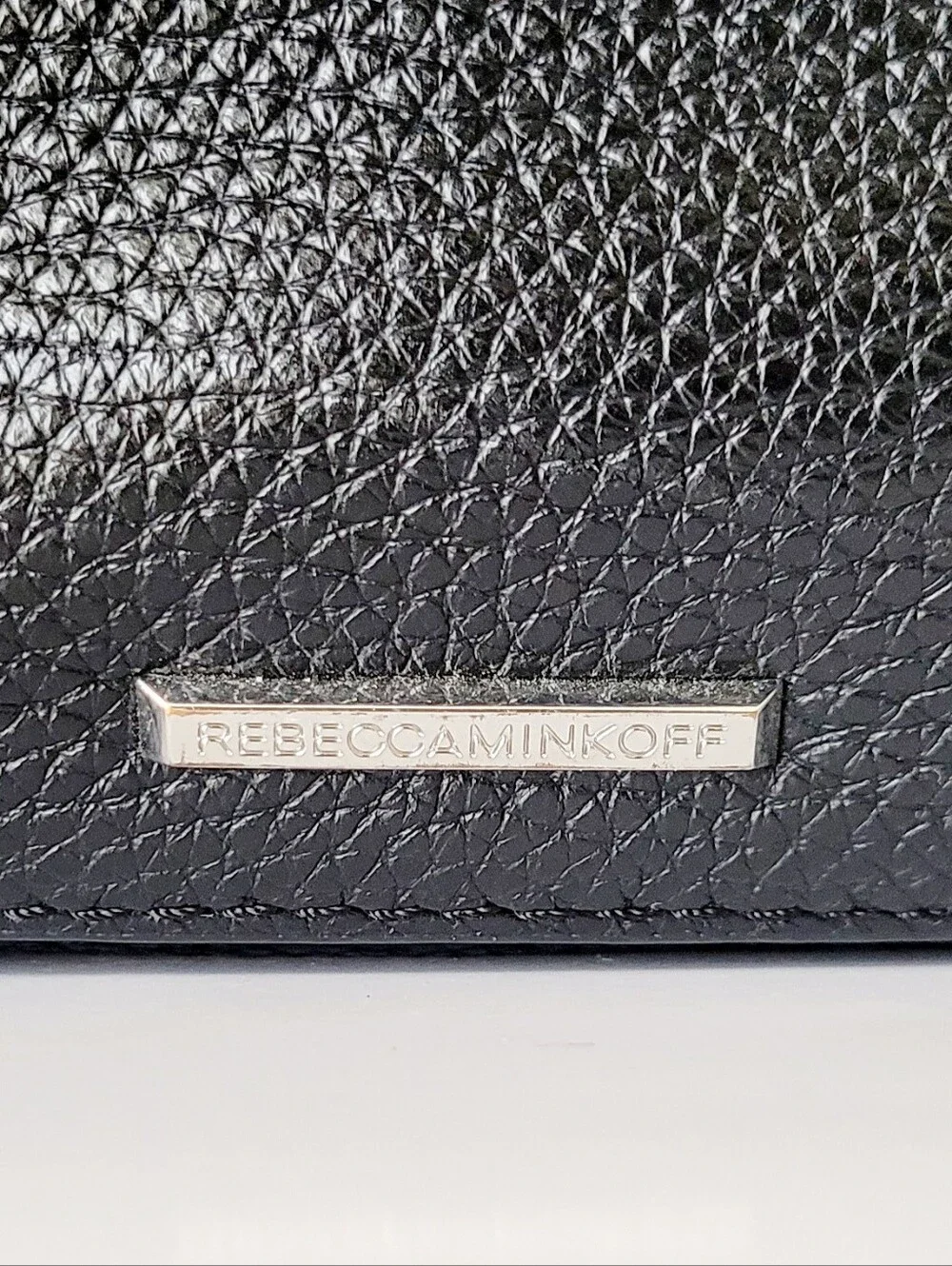 Rebecca Minkoff Regan Black Pebbled Leather Crossbody/Satchel Laptop 13